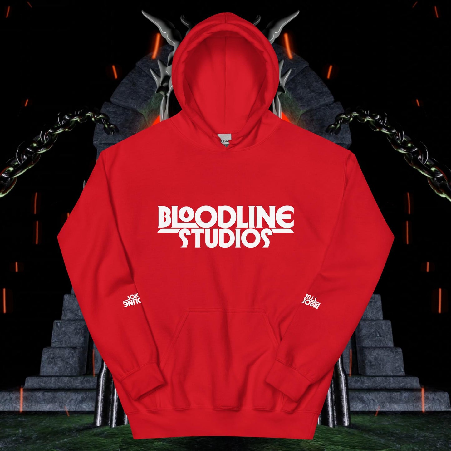 LIMITED RED/BLACK CINEMA SLEEVE PRINT HOODIE